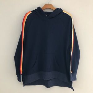 OLD NAVY Soft Hooded Sweatshirt Rainbow Stripe-